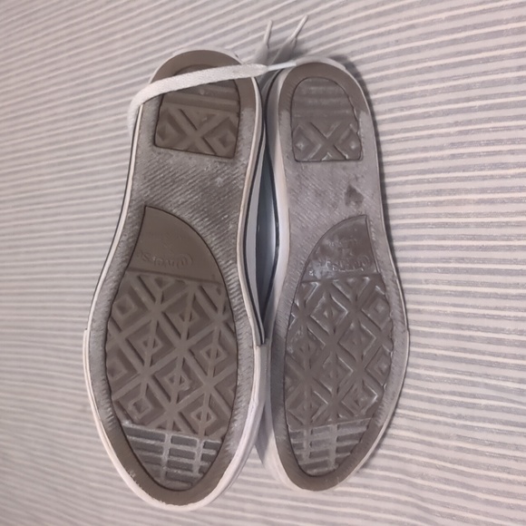 Converse girls high tops, black with metallic rainbow print - Picture 2 of 5